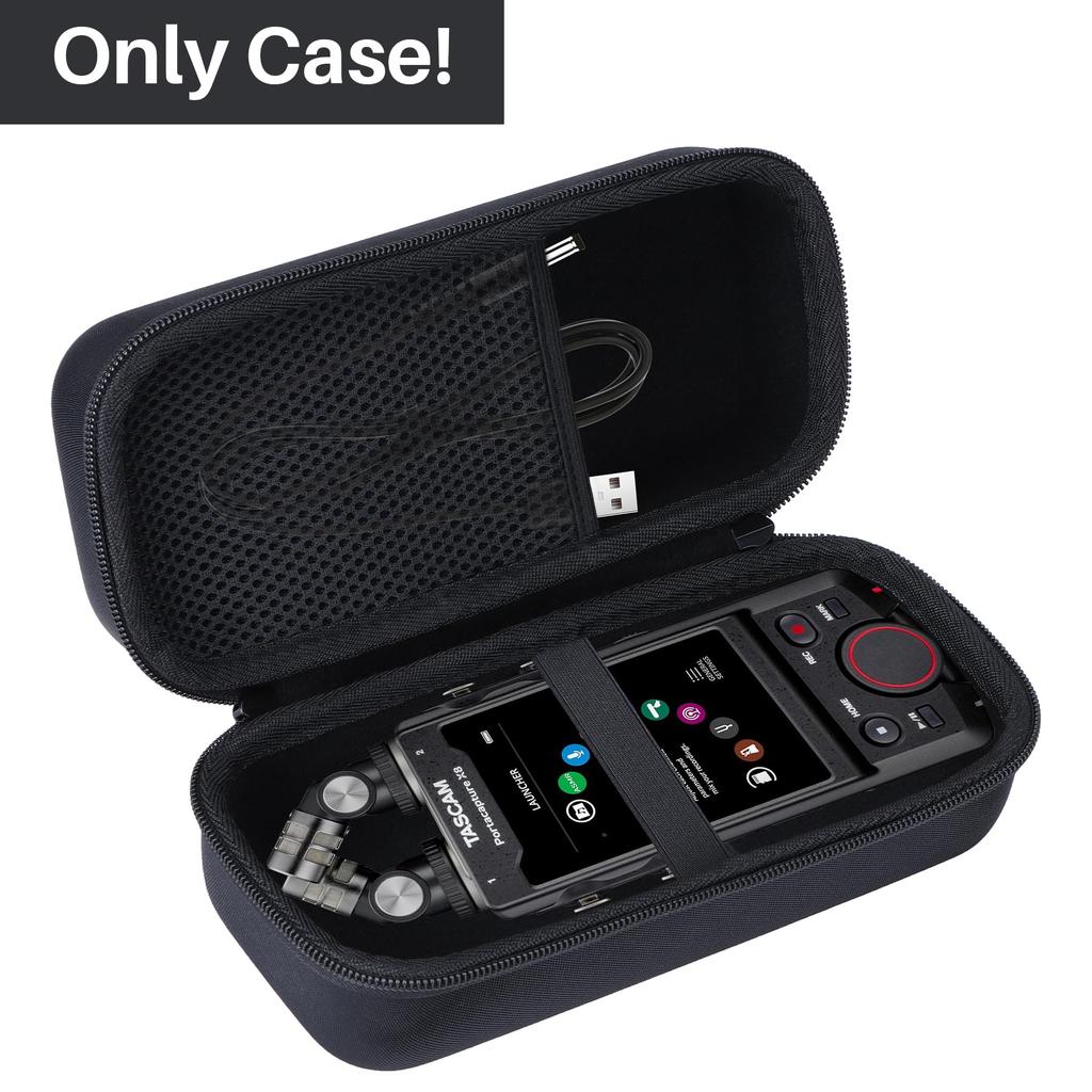 TASCAM Portacapture X8 32-bitowy Pływający Przenośny Rejestrator Kompatybilny z Etui do Przechowywania Lebakort