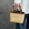 Straw Basket Small Bag for Women, New Fashion Woven Handbag, Spring Summer Textured Crossbody Bag