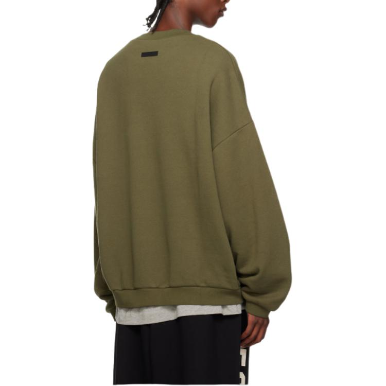 Fear of God Essentials Fleece Crewneck Militar Bărbați Topuri Verde 192BT246265F