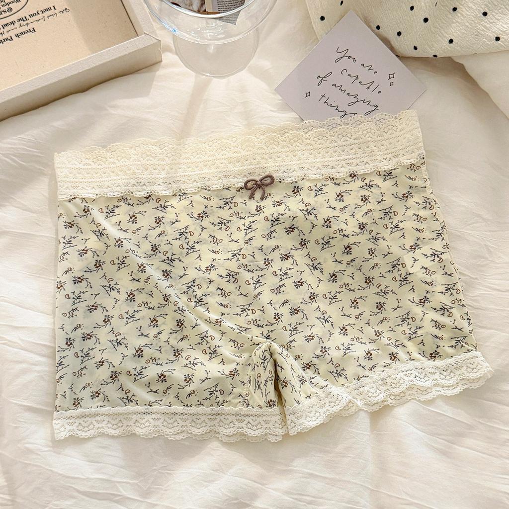 Women's Summer New Floral Antibacterial Lengthened Crotch Traceless Comfortable Breathable Mid-waist Panties