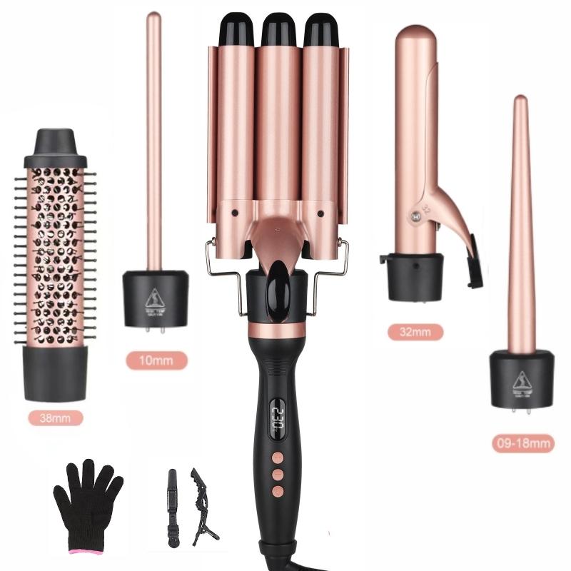 Factory Direct New Arrival Interchangeable Hair Curler 5 in 1 Multi Heads OEM for Salon Home Global Travel Hair Curler