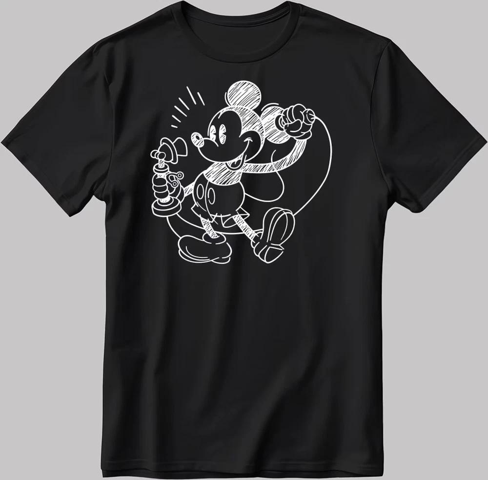 Mickey Mouse Sketch Short Sleeve Black TShirt S