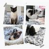 Warm Flannel Cut Paw Print Pet Blanket Soft Cozy Throw for Dogs Cats Couch Bed Essential