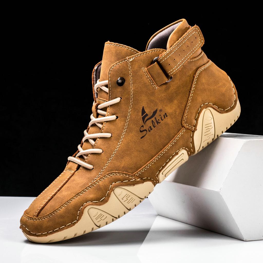New 2025 Octopus Men's Shoes Popular High-top Martin Boots Autumn and Winter Men's Casual Short Boots