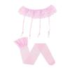 1 Set Sexy Women Lace Garter Top Stockings Socks and Suspender Garter Belt Lady Fashion Solid Thigh-Highs Stocking Set
