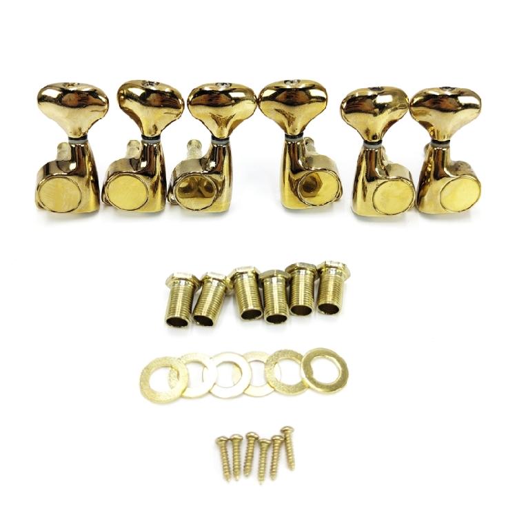 6PCS Guitar Tuning Pegs Guitar Repairing Component Suitable for Acoustic and Electric Guitars with Metal Construction