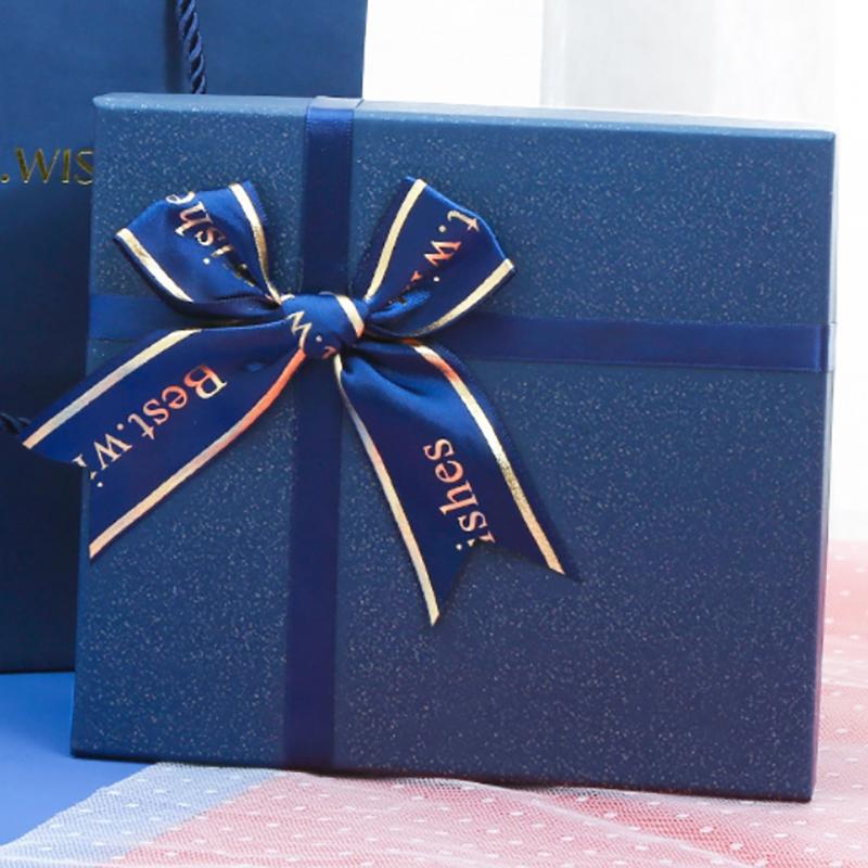 

Rectangular Blue Packing Box With Bow Gift Box Creative Diy Wedding Souvenirs Birthday Valentine Gift Box