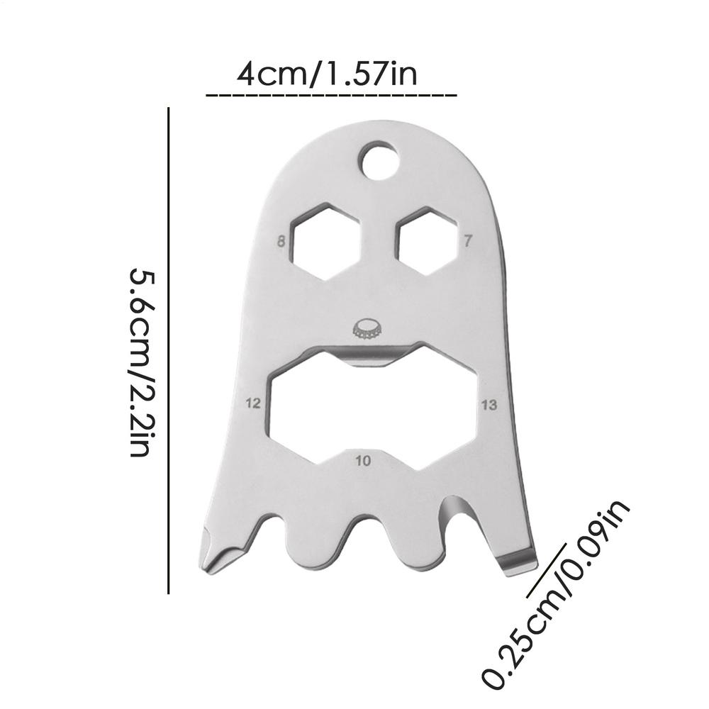 

Portable Multifunctional Outdoor EDCs Tools Creative Styling Integrated Screw Fastening Bottle Caps Opening And Other Functions срібний