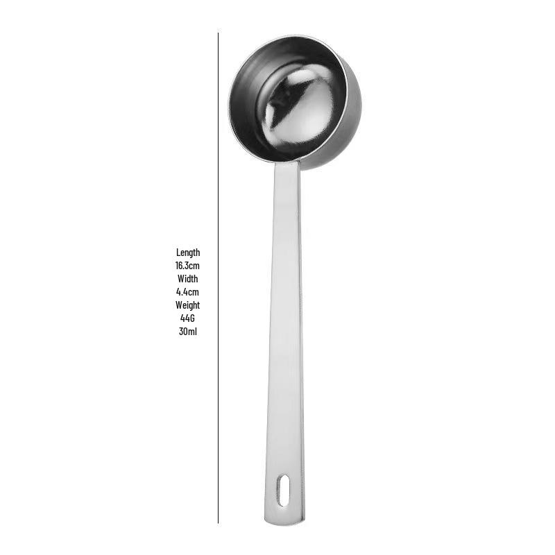 304 Stainless Steel Measuring Spoons 5ml-30ml, Long Handle for Coffee, Milk Powder, and Baking