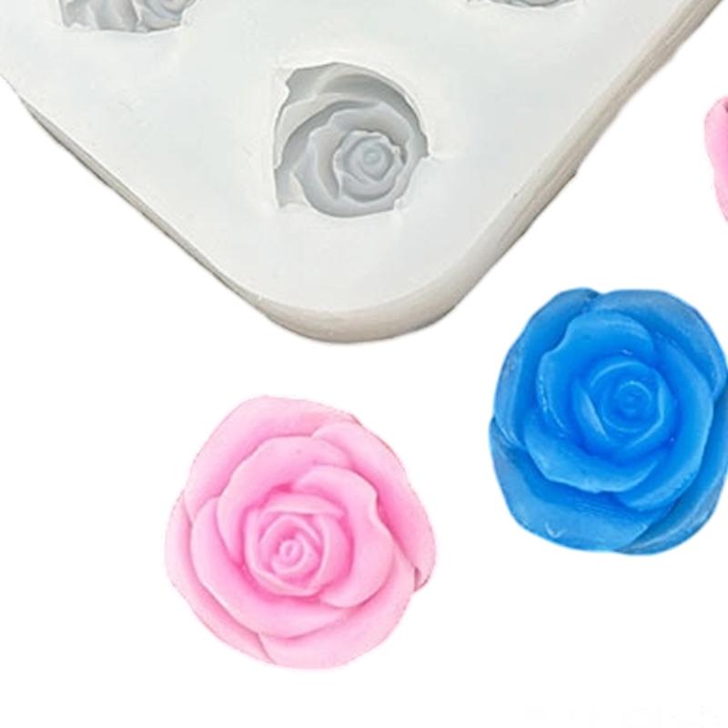 Food Grade Silicone Rose Mold For Chocolate Soap Candle Making Crafting Reusable Decoration Tool Baking Mould