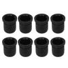 8PCS Guitar String Ferrule Alloy Compact Bass Through Body Buckle for Replacement Black