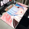 Mauspad Groß Anime Re Zero Verfügbare Größen Schreibtischmatte XXL Büro Gamer Schrank Schreibtisch Gummi-Mauspad für Spiel-PC Tastaturunterlage
