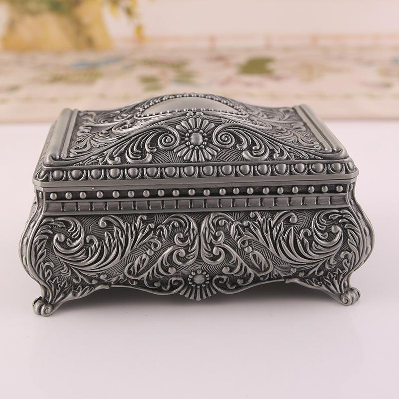 High-end European Jewelry Box Metal Retro Jewelry Box Creative Jewelry Storage Box