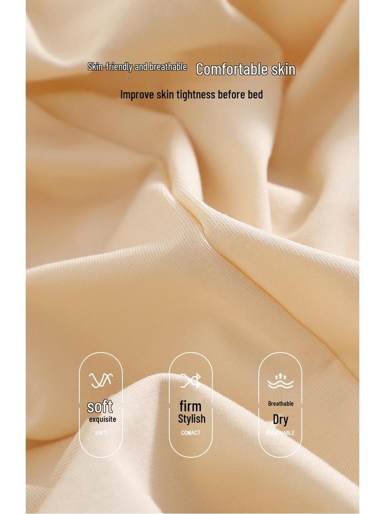 Women's Cotton Pajama Set: Cardigan, Long Sleeve, Long Pants with Chest Pad – Fashionable and Casual Autumn Homewear