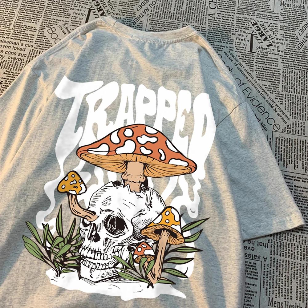 Horror Skull Tričko s potiskem Muži Ženy Vysoce kvalitní trička Vzor Oversize Nové tričko Neformální oversize Bavlněná trička