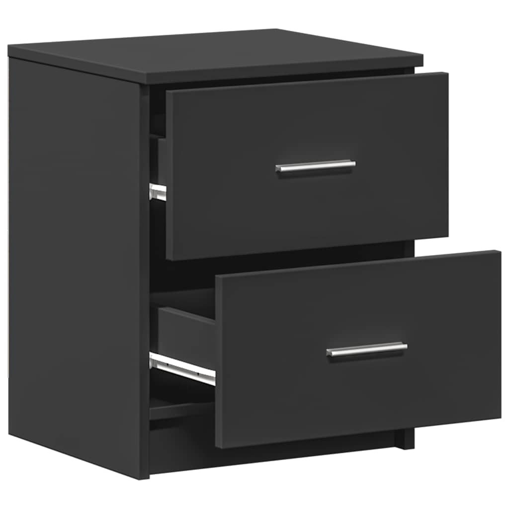 Nightstand with 2 Drawers Black 40 x 36 x 50 cm