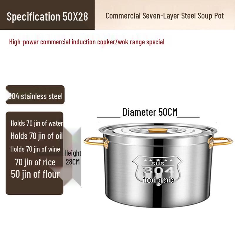 

JPHZNB Commercial Stainless Steel Double-Bottom Soup Pot