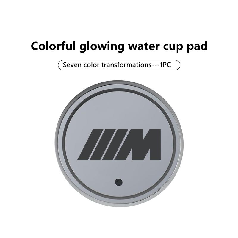 For BMW 7 Color Changing LED Car Cup Mat Glowing Auto Cup Holder Decoration M F10 F20 F30 F40 F15 F25 F26 F31 F49 E62 E83 E84