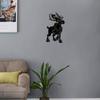 Rustic Deer Metal Wall Sculpture Wrought Iron Stag Antlers Outdoor Decor for Living Room Bedroom Garden Patio Modern Farmhouse