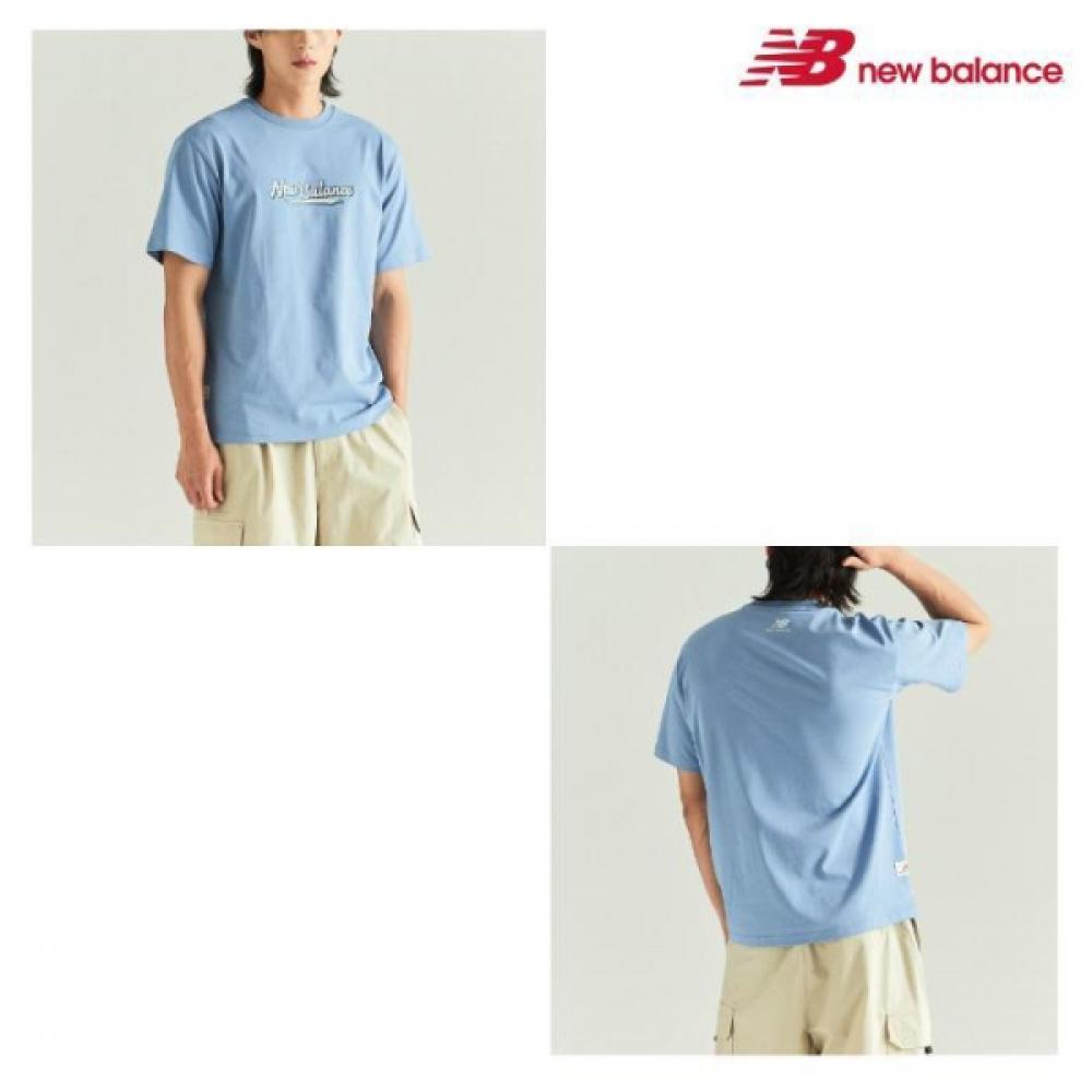 

New Balance Uni Baseball LeTTering T shirT Nbned22313 51 light blue/95(M)