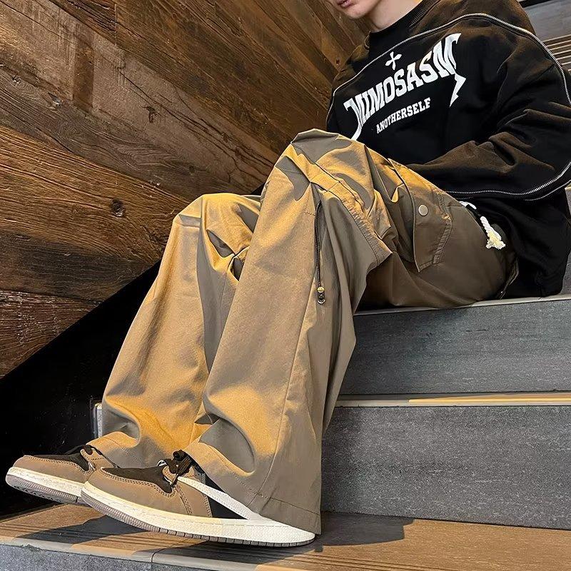 Overalls Men's Autumn New High Street Ins Tide Brand Loose Casual Pants Outdoor Fashion Multi-pocket Straight Trousers