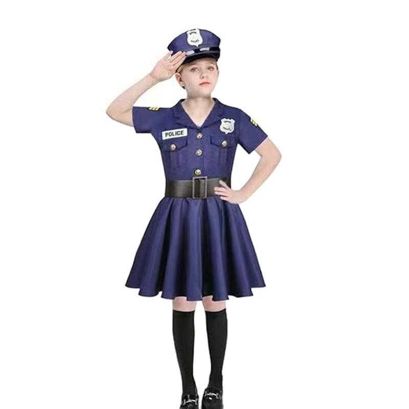 Halloween children's police uniform children's one-piece police uniform