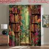 2D Flat Photography Backdrop Background Cloth Enchanted Forest Library 100% Polyester Festive Backdrops Use for Outdoor