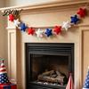 Decorative Hanging Sign Patriotic Garland Banner for 4th of July Decorations, Red White Blue Long-lasting Party Decor Bunting Memorial Day,