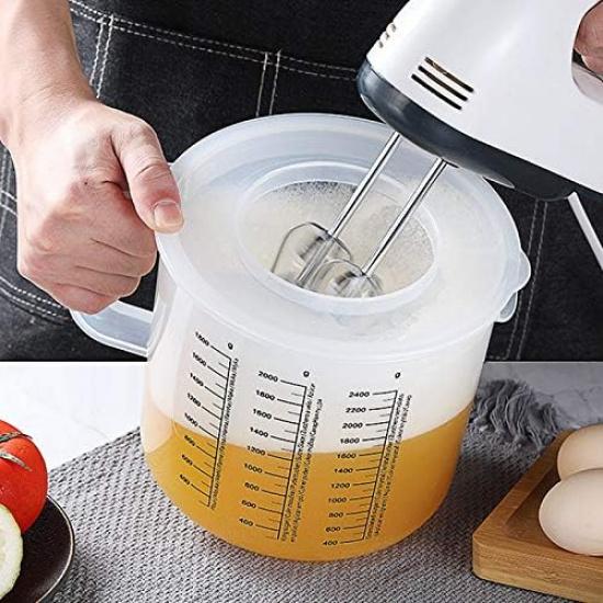 Plastic Ounce Measuring Cups and Mixing Pitcher for Baking with Lid Measuring/in Ml with Splash