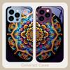 Abstract Flower Green For IPhone 16 Pro Max 15 P Lus 14 Pro 13 12 Mini 11 P Ro Max X XS 7 8 Plus 2022 Tempered Glass Phone Case