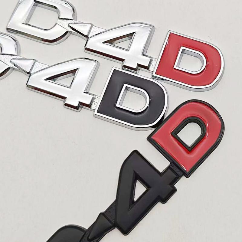 3D Metal Car Letters Logo D4D Badge Trunk Fender Emblem Sticker For Toyota Yaris Corolla Avensis Land Cruiser Hilux Accessories