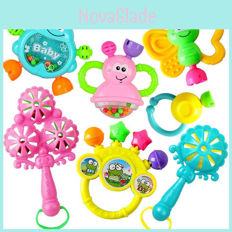 Set Newborn Rattle Baby Early Education Handbell Fancy Musical 7pcs Toys