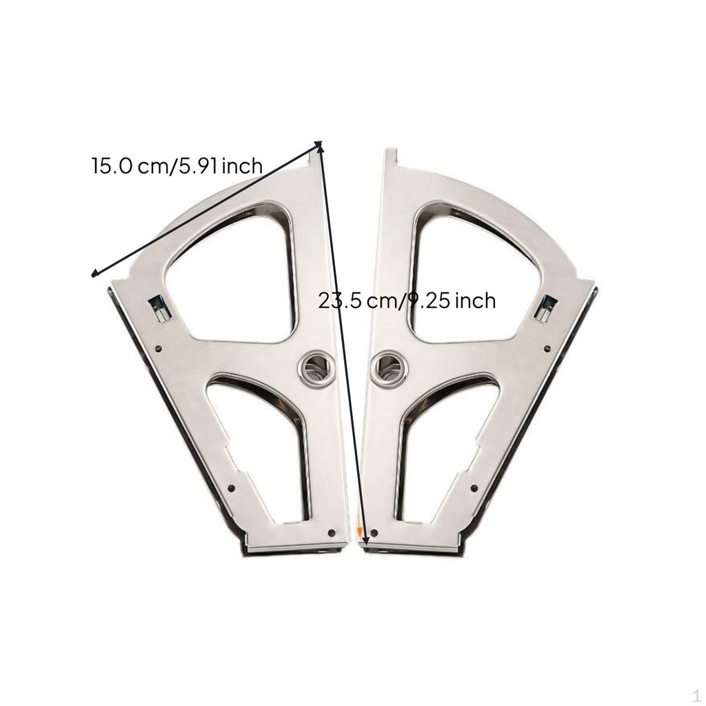 Rotating Shoe Rack Hardware, 2 Tier, Metal, Flip Cabinet Fittings, Easy Installation, Entryway