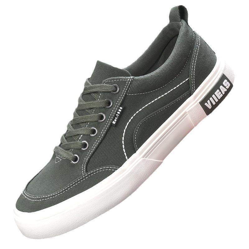 Spring New Mens Shoes Trendy Shoes Mens Canvas Shoes Korean Versatile Trendy Casual Shoes Breathable Fashionable Board Shoes