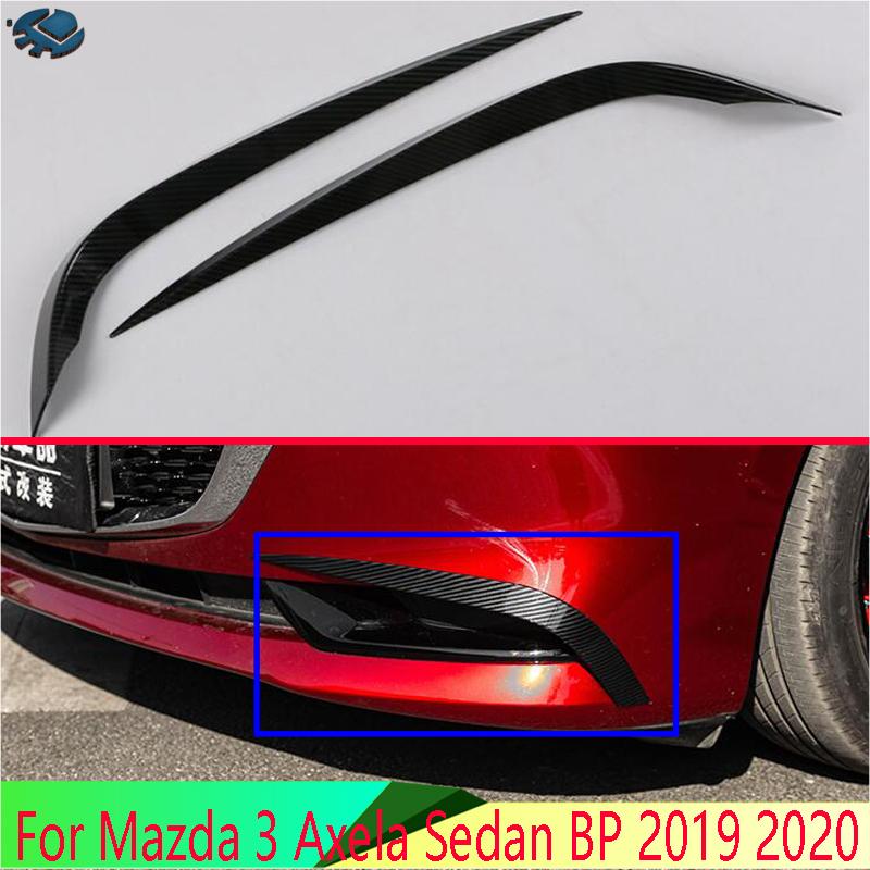 For Mazda 3 Axela Sedan BP Car Accessories Carbon fiber style Before Fog Light Trim Bezel
