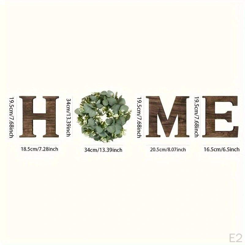 Home Modern Farmhouse Wall Decor with Artificial Wreath for Kitchen Holiday Front Door Sturdy