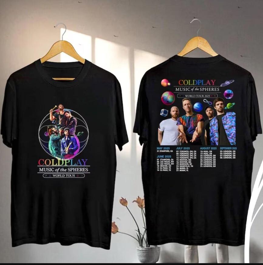 Graphic Coldplay Band 2025 Tour Shirt Coldplay Music of the Spheres Tour Shirt Unisex T-Shirt XXXL