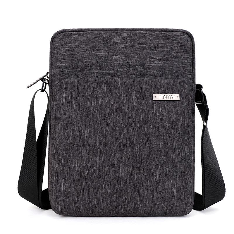 Men's Shoulder Bag Business Casual Outdoor Men's Cross Bag Korean Vertical Crossbody Bag with Headphone Hole