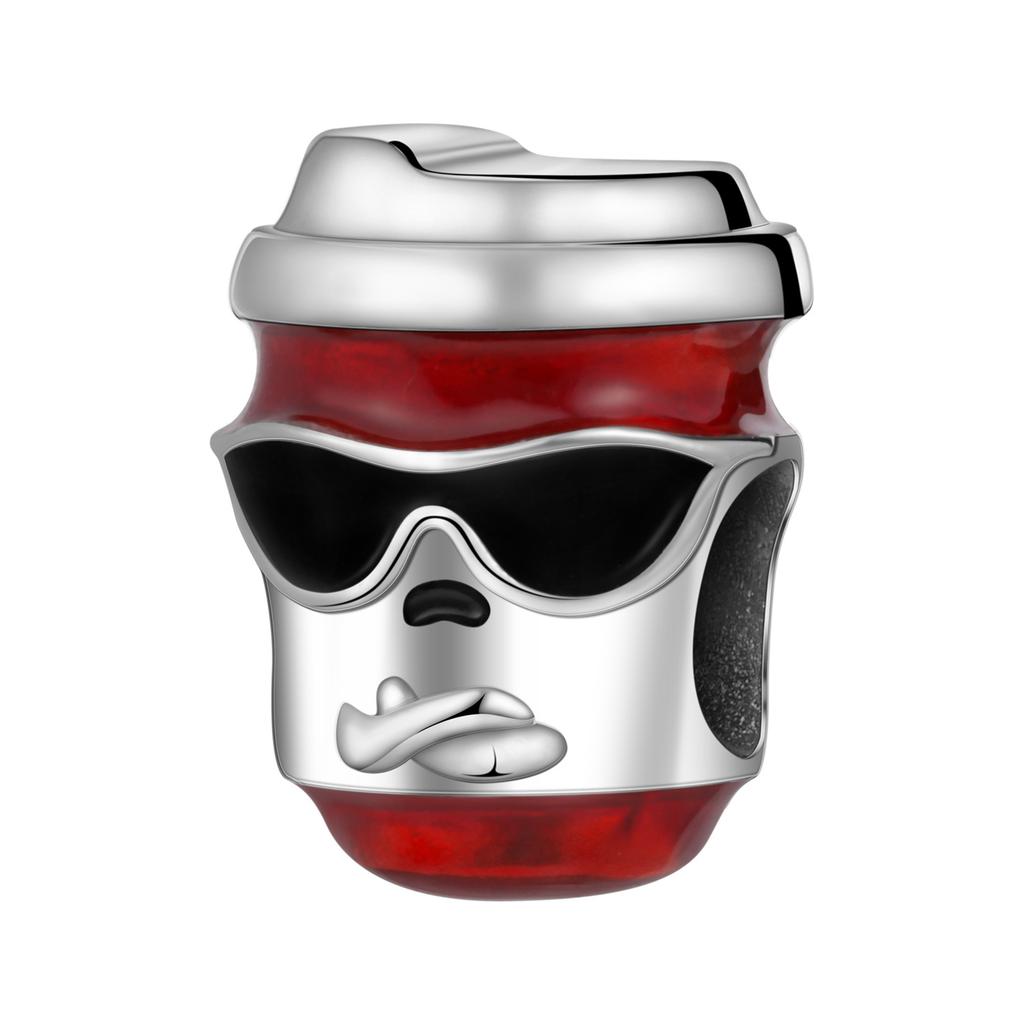 Prata 925 Pingentes Livro de Café Pulseira Charms para Mulheres Joias DIY Contas de Festa Finos Presentes Acessórios