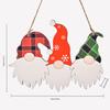 Christmas Gnome Hanging Decoration Doorplate Indoor Outdoor Scene Layout Wall Window Wood Craft Sign Pendant Holiday Pendant