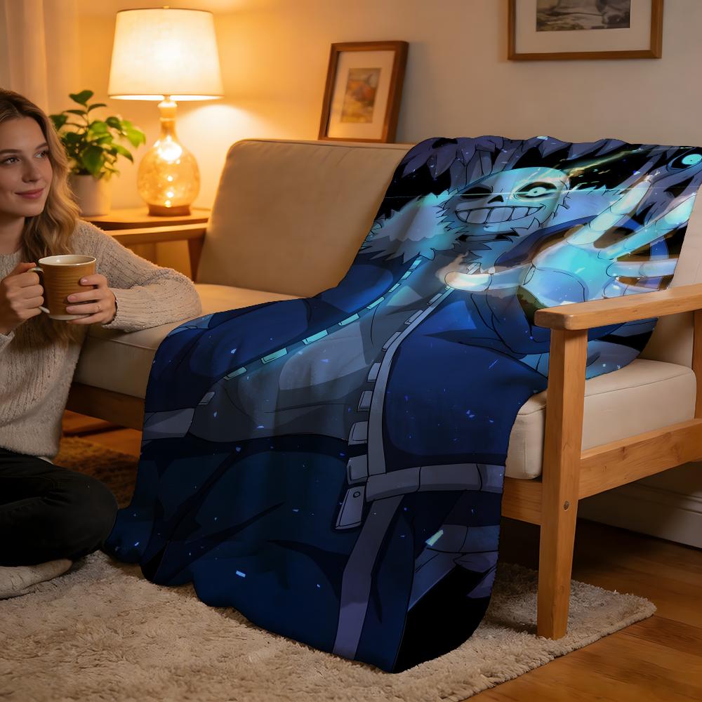 Throw High-Density Short Plush Blanket For Sofa Nap Air-Conditioned Room Soft Skin-Friendly Undertale