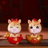 Cartoon 2026 Miniature Horse Figurine Resin DIY Shaking Horse Ornament Cute Year of Horse Festival Ornament Spring Festival