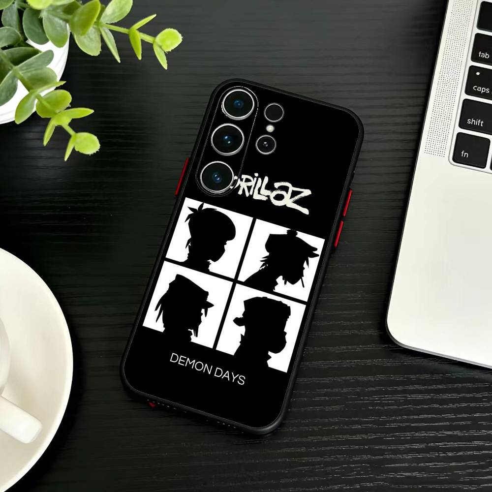 Comic R-Rock Band G-gorillaz   Phone Case For Samsung S26,S25,S24,S23,S22,S30,S21,Ultra,Plus,FE 5G Black Soft Cover