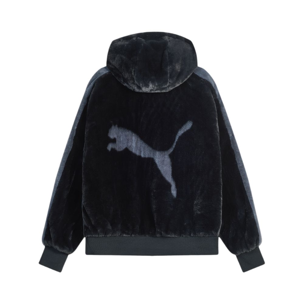 Puma Unisex Race Ahead Fur Hooded Jacket Black 636081-01