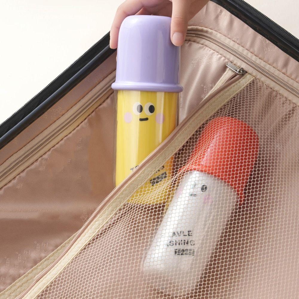 Leichte Cartoon Wasch-Aufbewahrungsbox Kunststoff Zahnbürstenbecher-Set Tägliche Nutzung