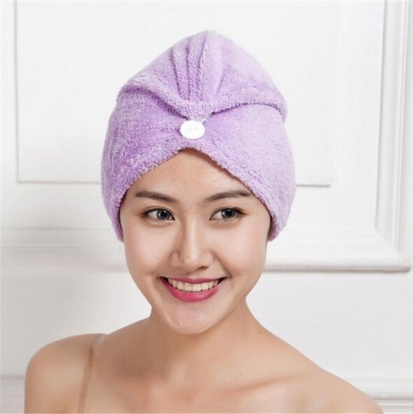 Coral Fleece Hair Towel Cap For Women Fast Dry Absorbent Shower Head Wrap