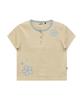 WAIKEI Flower Henley Neck Short Sleeve T-Shirt Lemon
