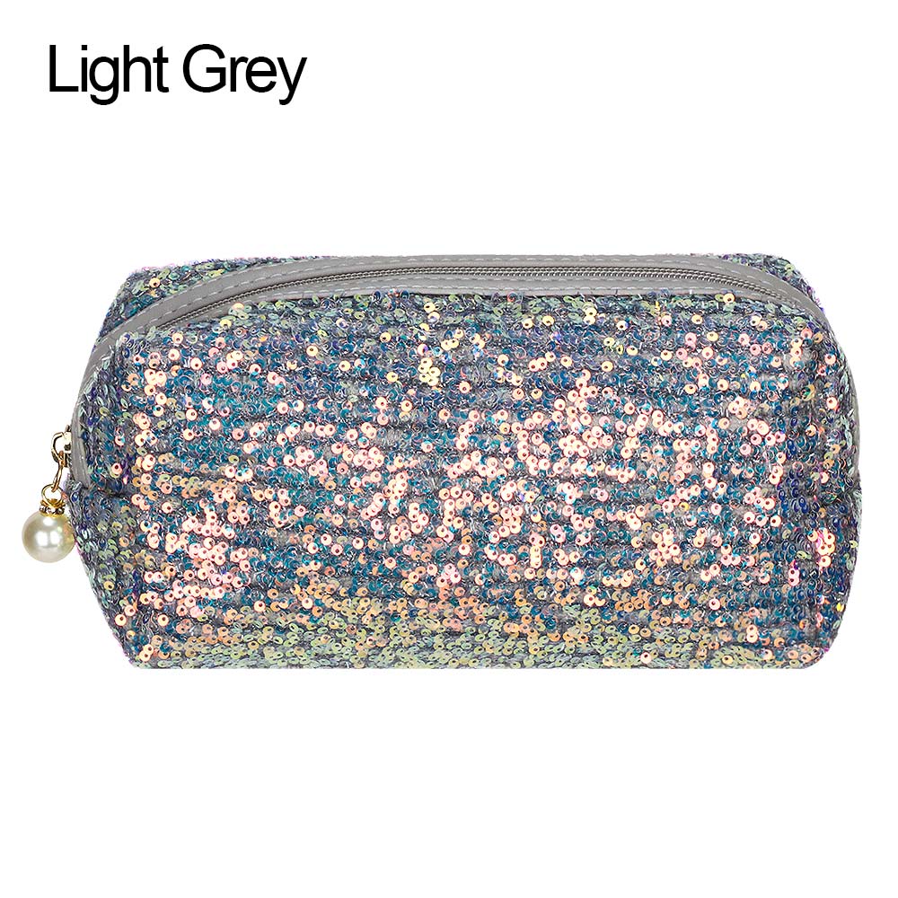 Fashion Glitter Mermaid Sequin Makeup Bag High-capacity Reversible Double Color Cosmetic Bag Lazy Makeup Zipper Pouch Handbags