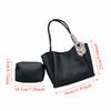 Large Capacity Women PU Shoulder Bag with Small Bag PU Underarm Bag  Office