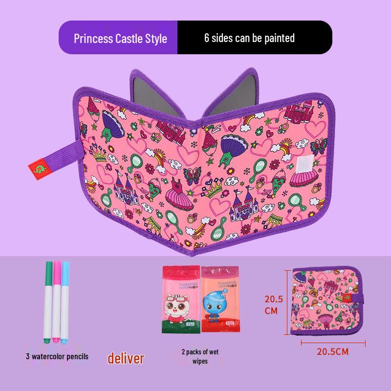Portable Children's Drawing and Coloring Board - Reusable, Erasable, and Compact Toy for Kids